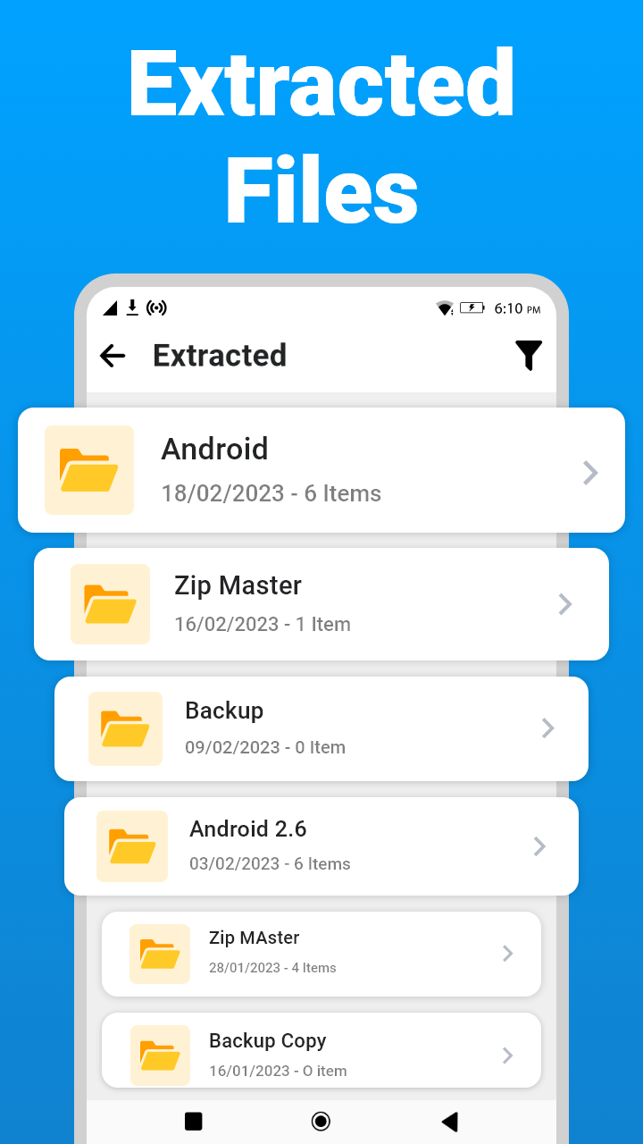 اسکرین شات 3 برنامه Zip Extractor - UnZIP, UnRAR