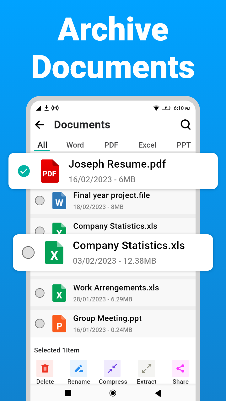 اسکرین شات 2 برنامه Zip Extractor - UnZIP, UnRAR