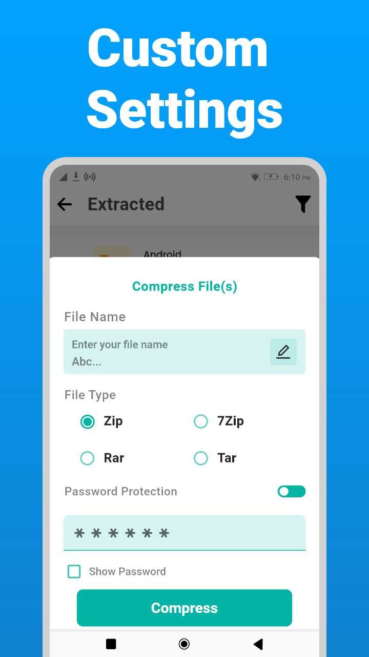 اسکرین شات 7 برنامه Zip Extractor - UnZIP, UnRAR