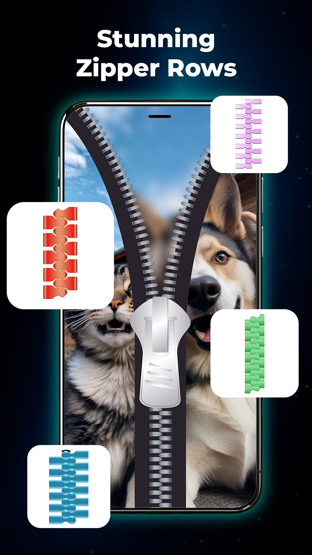اسکرین شات 4 برنامه Zipper Lock Screen Wallpaper