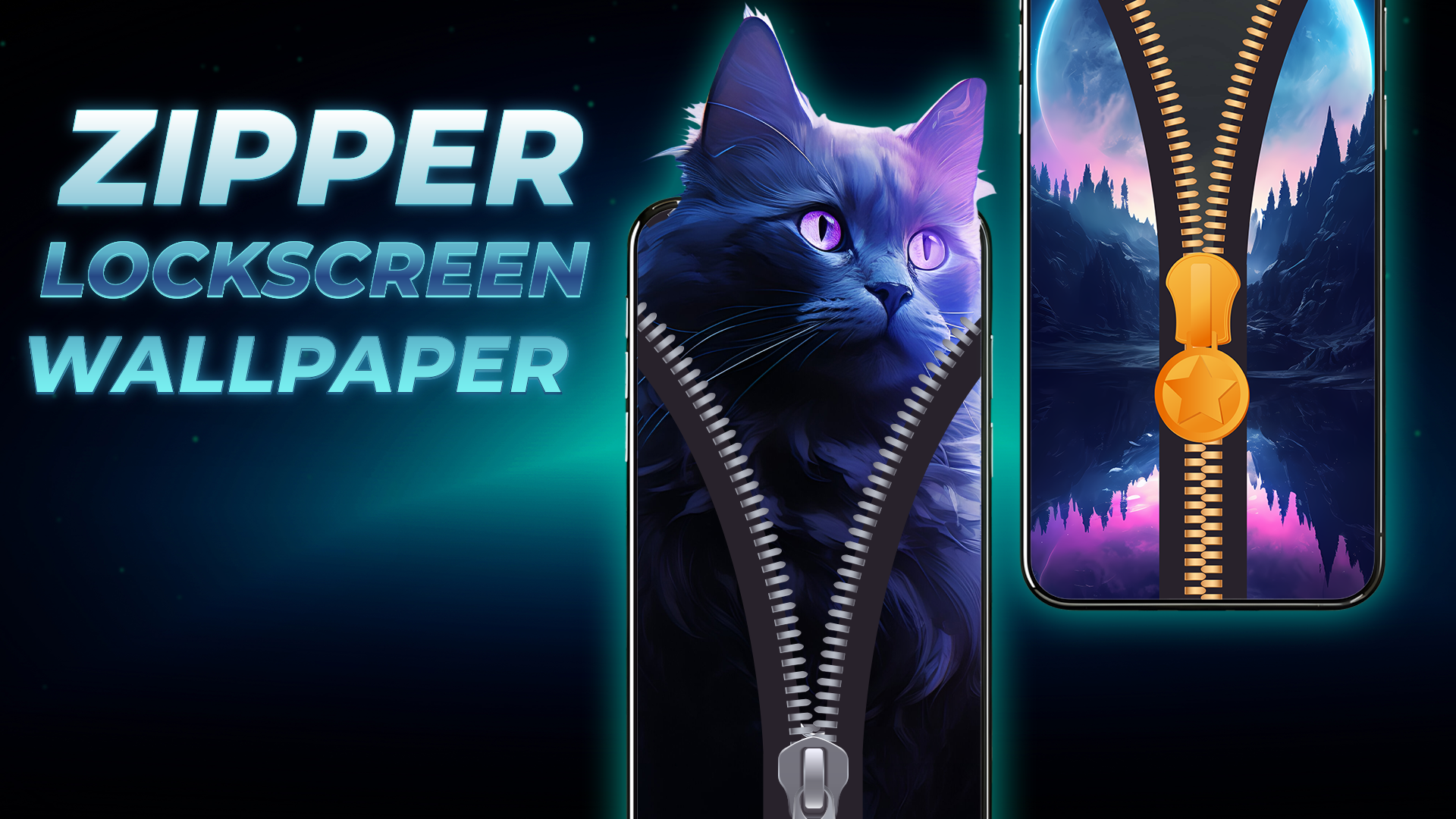 اسکرین شات 1 برنامه Zipper Lock Screen Wallpaper