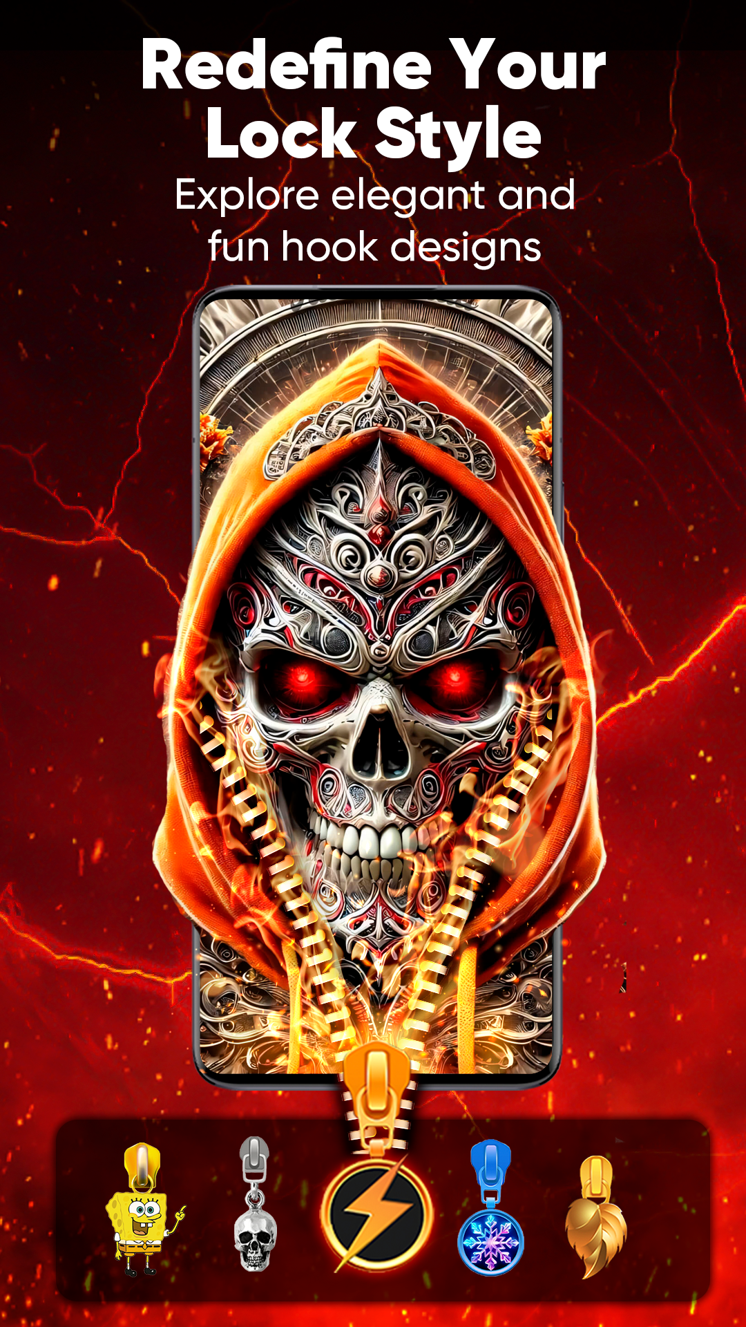 اسکرین شات 5 برنامه Zipper Lock Screen & Wallpaper