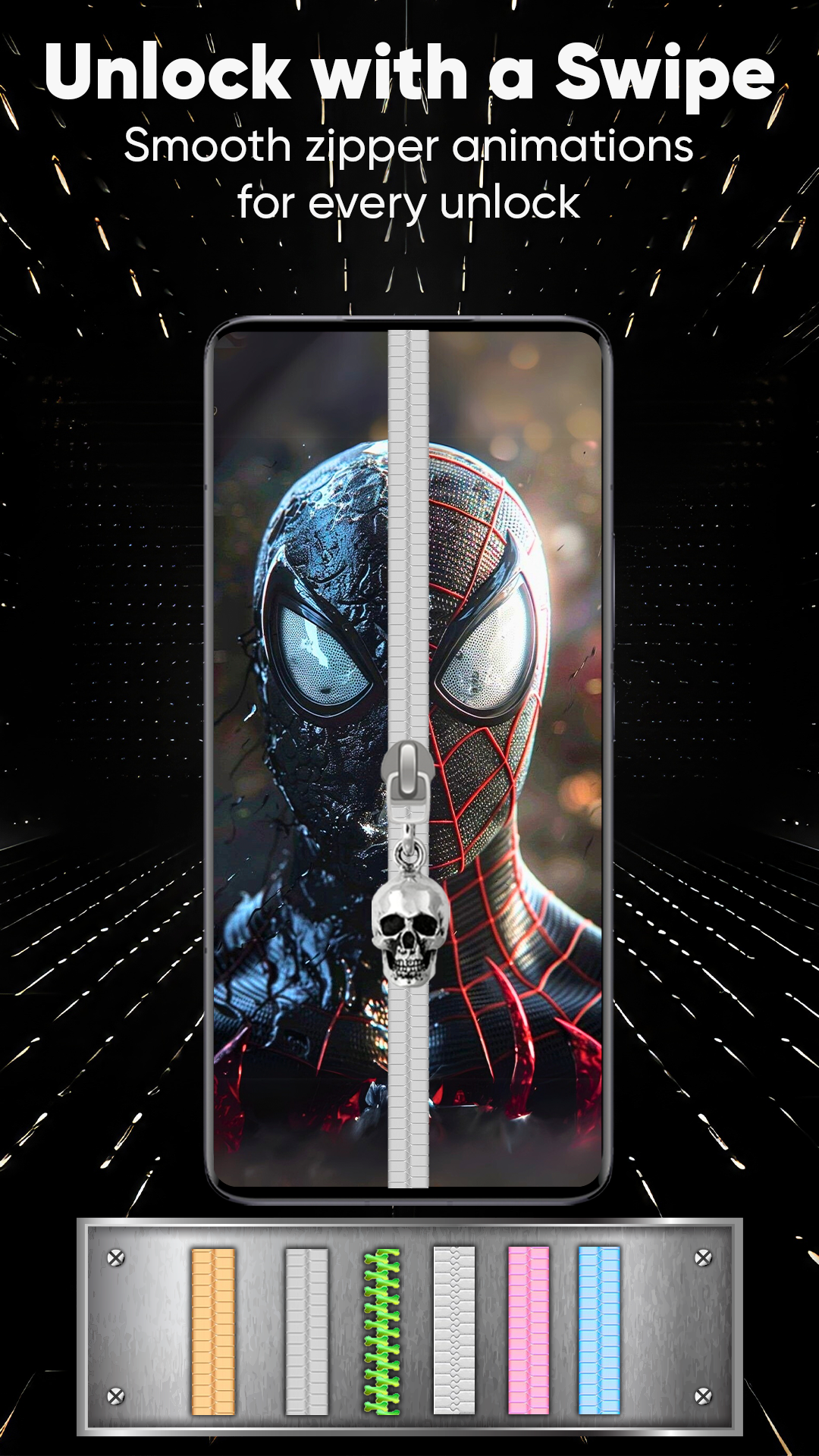 اسکرین شات 5 برنامه Zipper Lock Screen & Wallpaper