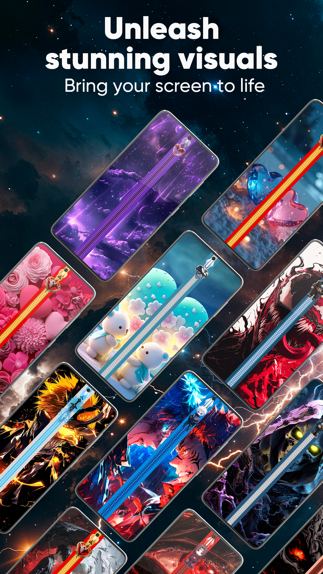 اسکرین شات 3 برنامه Zipper Lock Screen & Wallpaper