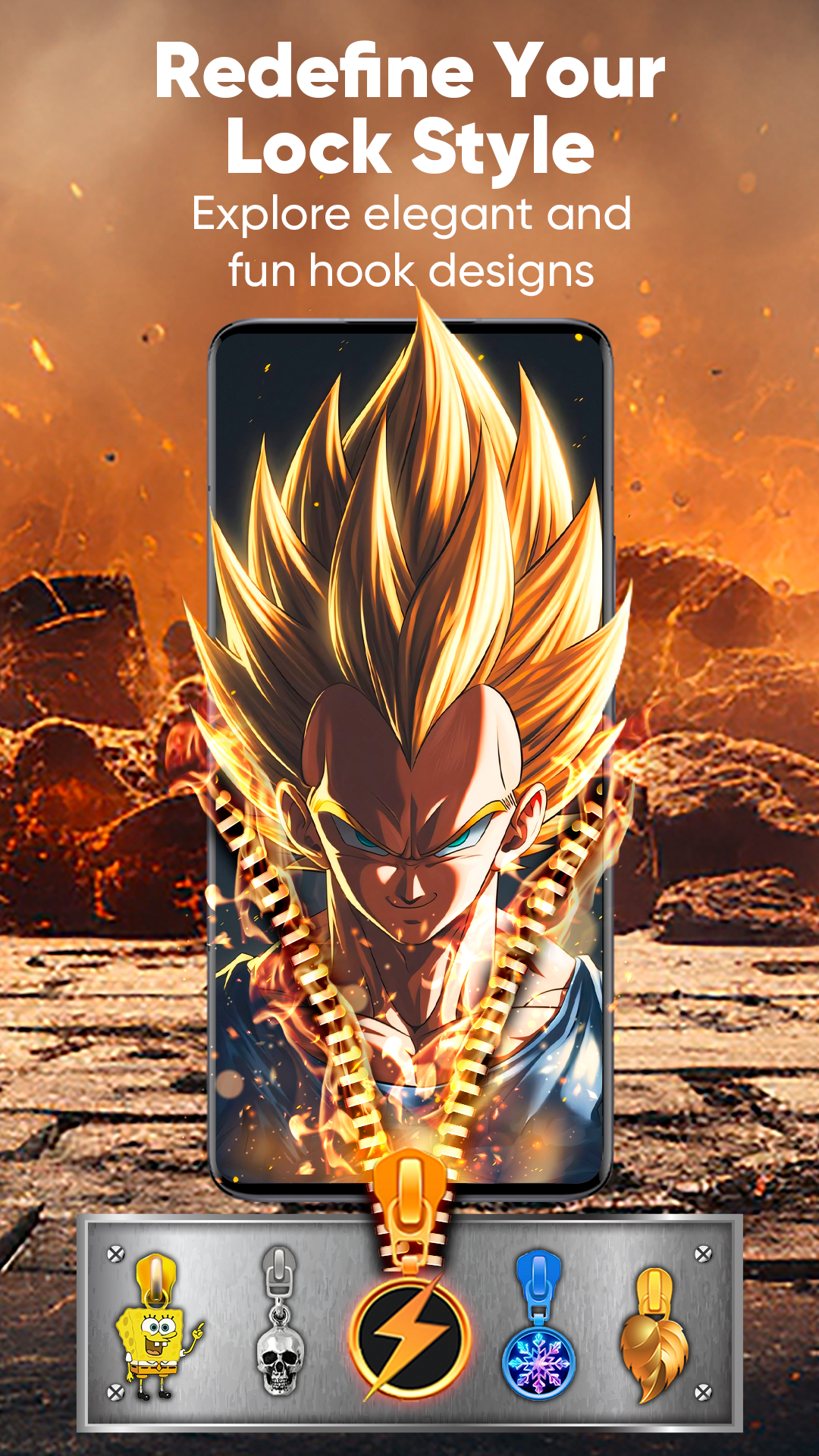 اسکرین شات 4 برنامه Zipper Lock Screen & Wallpaper