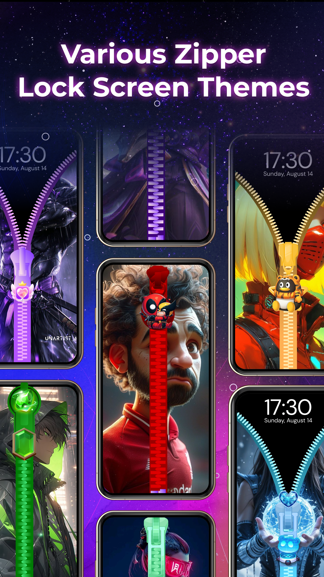 اسکرین شات 2 برنامه ZipLock - Zipper Lock Screen