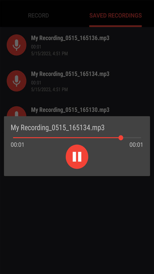 اسکرین شات 3 برنامه برنامه ضبط صدا