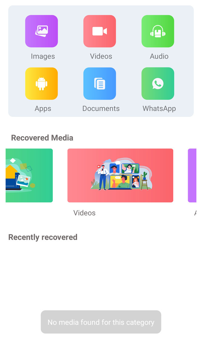 اسکرین شات برنامه ریکاوری عکس و فیلم و برنامه و فایل 1