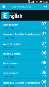 اسکرین شات برنامه رادیوهای برون‌مرزی صدا و سیما 4