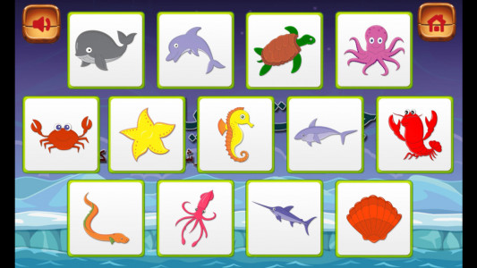 اسکرین شات بازی موجودات دریایی - آموزش انگلیسی کودکان 1