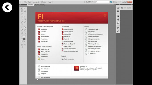 اسکرین شات برنامه آموزش جامع نرم افزار Adobe Flash 3