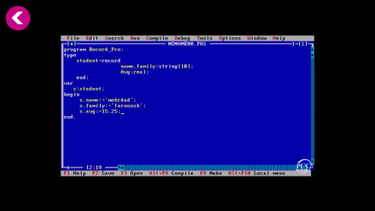اسکرین شات برنامه آموزش برنامه نویسی به زبان پاسکال 3