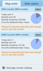 اسکرین شات برنامه GO SMS Message Counter plugin 1