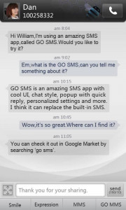 اسکرین شات برنامه GO SMS Pro simple dark theme 1