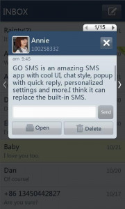 اسکرین شات برنامه GO SMS Pro SimpleBlue theme 2