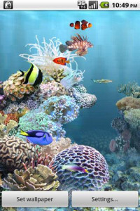 اسکرین شات برنامه aniPet Aquarium LiveWallpaper 1