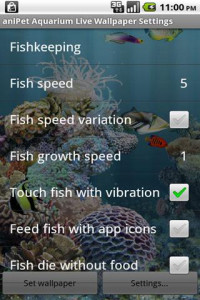 اسکرین شات برنامه aniPet Aquarium LiveWallpaper 2