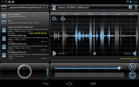 اسکرین شات برنامه RecForge Lite - Audio Recorder 1