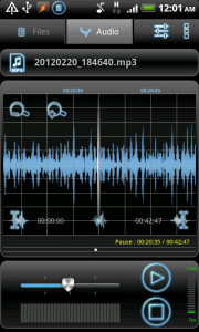 اسکرین شات برنامه RecForge Lite - Audio Recorder 3
