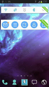اسکرین شات برنامه تم آبی برای GO launcher EX 2