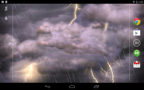 اسکرین شات برنامه Thunderstorm Free Wallpaper 1