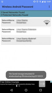 اسکرین شات برنامه Wifi Password Recovery 2
