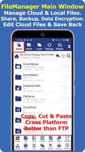 اسکرین شات 2 برنامه Cloud File Manager