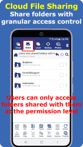 اسکرین شات 5 برنامه Cloud File Manager