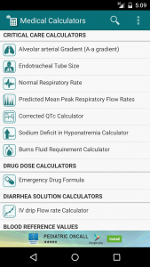 اسکرین شات برنامه Medical Calculators 2