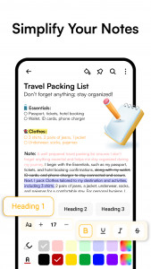 اسکرین شات 2 برنامه Notes: Color Notepad, Notebook