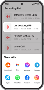 اسکرین شات 4 برنامه Voice Recorder
