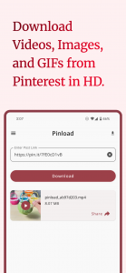 اسکرین شات 1 برنامه Video Downloader For Pinterest