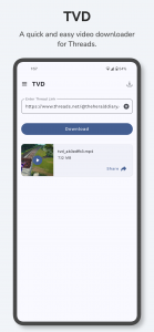 اسکرین شات برنامه Video Downloader For Threads 1