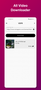 اسکرین شات 1 برنامه All Social Video Downloader