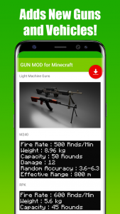 اسکرین شات 3 برنامه GUN MOD for Minecraft