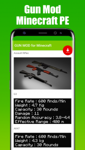 اسکرین شات 2 برنامه GUN MOD for Minecraft