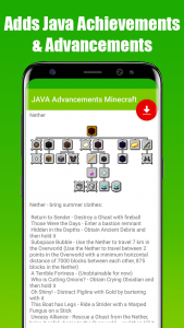 اسکرین شات برنامه JAVA Advancements Minecraft 3