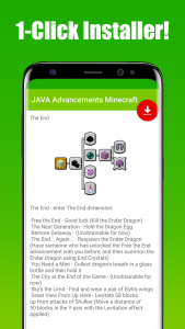 اسکرین شات 4 برنامه JAVA Advancements Minecraft