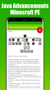 اسکرین شات 2 برنامه JAVA Advancements Minecraft