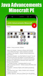 اسکرین شات برنامه JAVA Advancements Minecraft 2