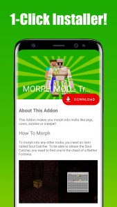 اسکرین شات 1 برنامه MORPH MOD - Transform into Mob