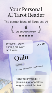 اسکرین شات 1 برنامه Quin: AI Tarot Reader