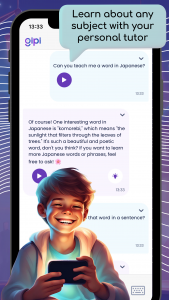 اسکرین شات برنامه Gipi - Your AI Friend & Tutor 4