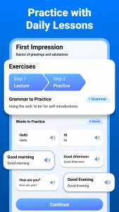 اسکرین شات 1 برنامه LearnAI: Speak & Learn English