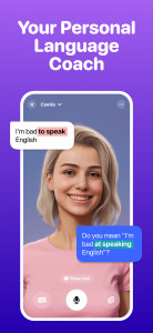 اسکرین شات 2 برنامه Praktika – AI Language Tutor