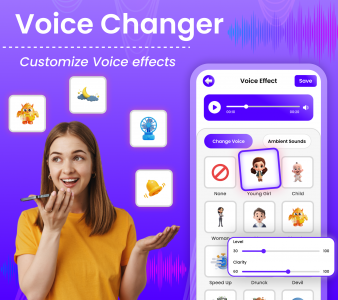 اسکرین شات 1 برنامه Voice Changer: AI Audio Effect
