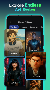 اسکرین شات 2 برنامه PixArt: AI Photo Generator