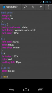 اسکرین شات برنامه CSS Editor 2
