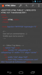 اسکرین شات برنامه HTML Editor 2