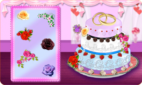 اسکرین شات بازی Rose Wedding Cake Maker Games 2